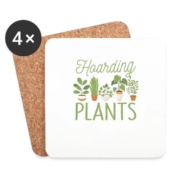 It's not hoarding when it's plants funny - Coasters (set of 4) - white - Front