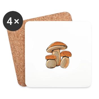 Meilleur Ramasseur De Cèpes Champignons - Dessous de verre (lot de 4) - blanc - Devant