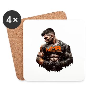MMA Fighter - Untersetzer (4er-Set) - Weiß - Vorne