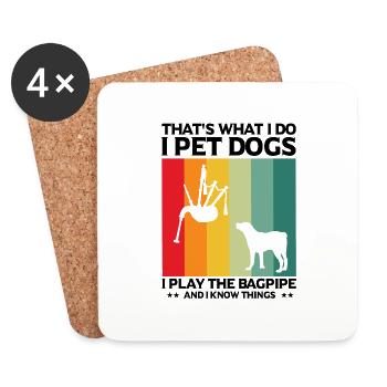 Bagpipe Quote for Scots and Bagpipe Musicians - Coasters (set of 4) - white - Front