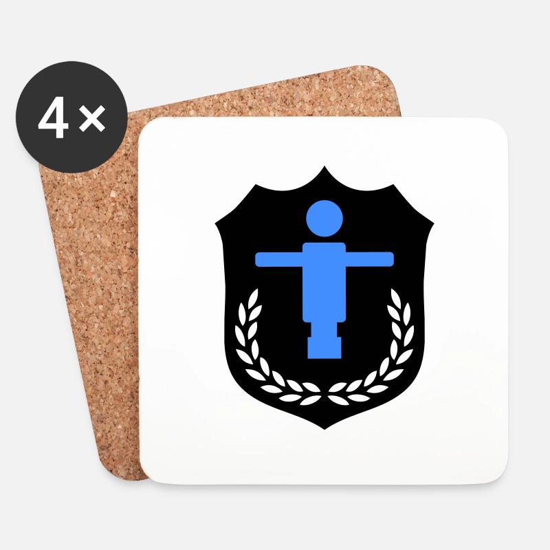 kicker wappen - Untersetzer (4er-Set) - Weiß