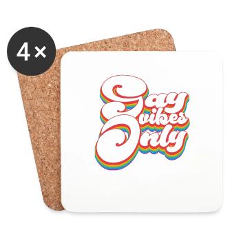 Nur Gay Vibes - Pride Month LGBTQ - Untersetzer (4er-Set) - Weiß - Vorne