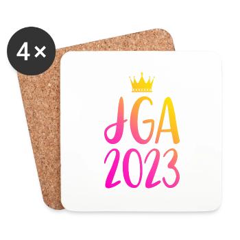 Jga 2023 Junggesellenabschied - Untersetzer (4er-Set) - Weiß - Vorne