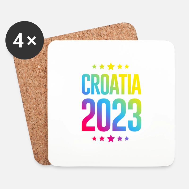Croatia 2023 - Coasters (set of 4) - white