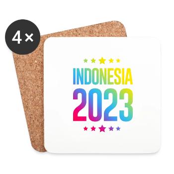 Indonesia 2023 - Coasters (set of 4) - white - Front