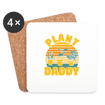 Plant Daddy Nature Jardinier botanique Plantes - Dessous de verre (lot de 4) - blanc - Devant