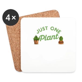 Nur noch eine Pflanze verspreche ich Gartenarbeit - Untersetzer (4er-Set) - Weiß - Vorne