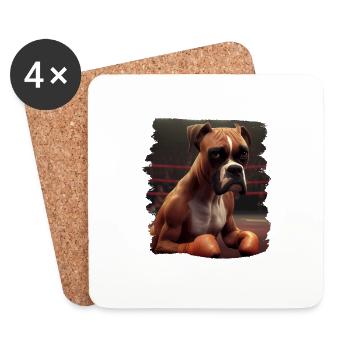 Boxer Dog Owner Dog Dogs Dog Breed Boxer - Coasters (set of 4) - white - Front