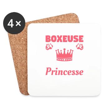 Boxeuse Le Jour La Nuit Princesse Boxe - Dessous de verre (lot de 4) - blanc - Devant