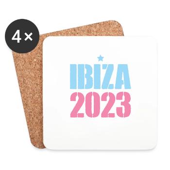 Ibiza 2023 - Untersetzer (4er-Set) - Weiß - Vorne