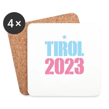 Tyrol 2023 - Dessous de verre (lot de 4) - blanc - Devant