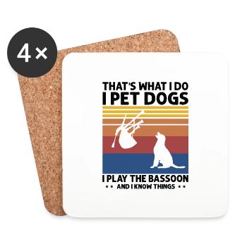 Bagpipes for bagpipe instructors and bagpipers - Coasters (set of 4) - white - Front