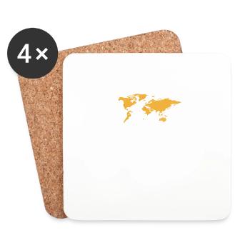 Travel Besties Traveler Road Trip Exploration - Coasters (set of 4) - white - Front