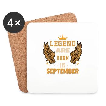 The legends were born in September - Coasters (set of 4) - white - Front
