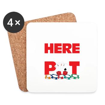 I'm Just Here For The Pot Poker Player Gambling - Untersetzer (4er-Set) - Weiß - Vorne
