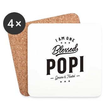 I Am One B Popi - Dad and Grandpa - Coasters (set of 4) - white - Front