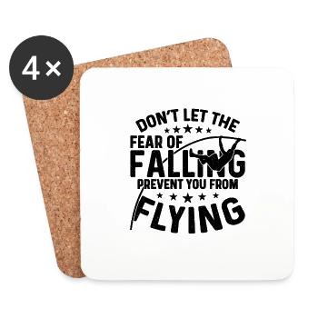 Don't Let The Fear Of Loves High Jump Pole Vaulter - Coasters (set of 4) - white - Front