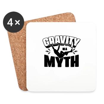 La gravité est un mythe pour les perchistes d’athlétisme - Dessous de verre (lot de 4) - blanc - Devant