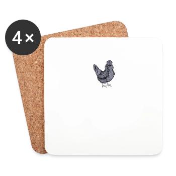 Araucana Hühner I Hühnerrasse Huhn Motiv für - Untersetzer (4er-Set) - Weiß - Vorne