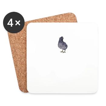 Araucana Hühner I Hühnerrasse Huhn Motiv für - Untersetzer (4er-Set) - Weiß - Vorne