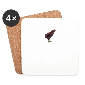 Araucana Hühner I Hühnerrasse Huhn Motiv für - Untersetzer (4er-Set) - Weiß - Vorne