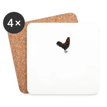 Araucana Hühner I Hühnerrasse Huhn Motiv für - Untersetzer (4er-Set) - Weiß - Vorne