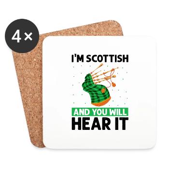 Bagpipe teacher quote and bagpipe players - Coasters (set of 4) - white - Front