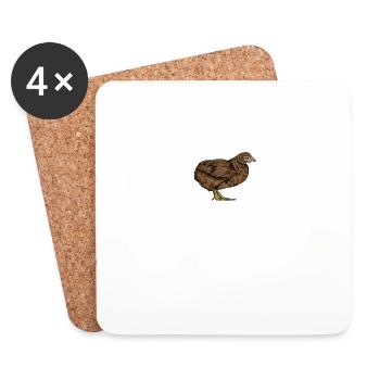 Araucana Hühner I Hühnerrasse Huhn Motiv für - Untersetzer (4er-Set) - Weiß - Vorne