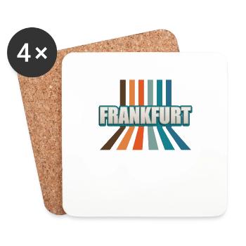 Frankfurterin Frankfurter Francfort - Dessous de verre (lot de 4) - blanc - Devant