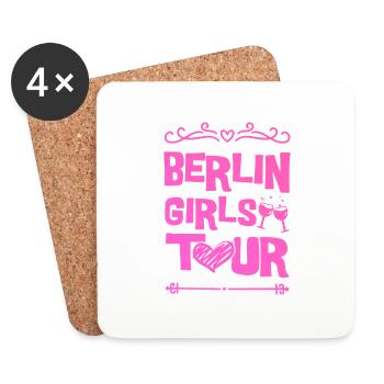 Équipe de Berlin Party - Dessous de verre (lot de 4) - blanc - Devant