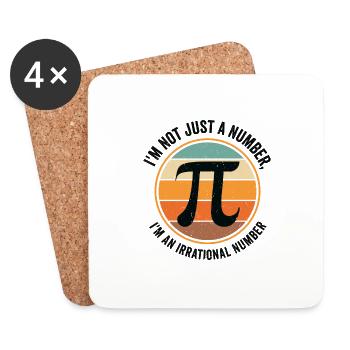 Pi Day Retro Mathematics Pi Symbol Math Number - Coasters (set of 4) - white - Front