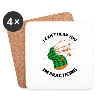 Bagpipes for pipers and Scots - Coasters (set of 4) - white - Front