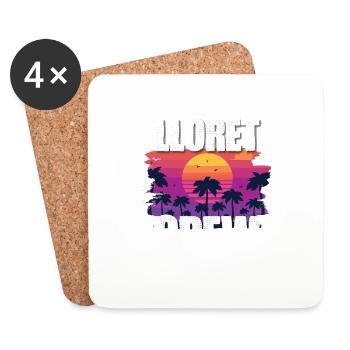 Tourisme Lloret De Mar - Dessous de verre (lot de 4) - blanc - Devant