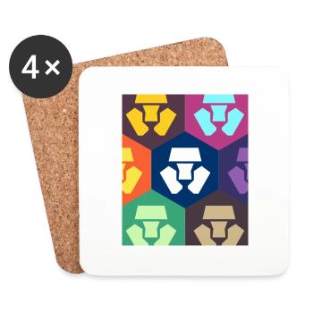 Crypto Design - Coasters (set of 4) - white - Front