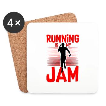 Running Is My Jam 4 - Coasters (set of 4) - white - Front