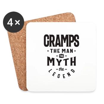 Gramps L’homme Le mythe La légende - Grand-père - Dessous de verre (lot de 4) - blanc - Devant