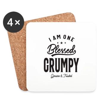 B Grumpy Dad/Grandpa - Coasters (set of 4) - white - Front