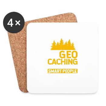 Es ist okay, wenn du Geocaching nicht magst Lustig - Untersetzer (4er-Set) - Weiß - Vorne