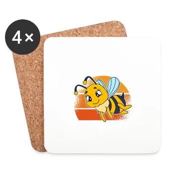 Having A Bee Is Better Than Therapy - Untersetzer (4er-Set) - Weiß - Vorne