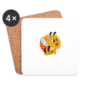 My Bees And I Gossips About You - Untersetzer (4er-Set) - Weiß - Vorne