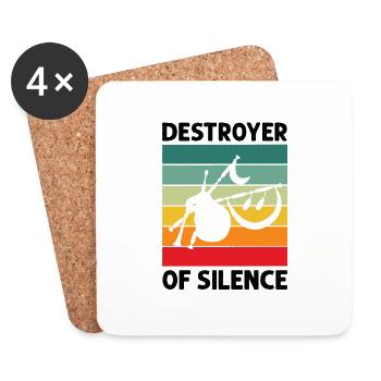 Bagpipe training and bagpipe playing - Coasters (set of 4) - white - Front