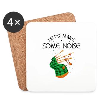 Bagpipes for pipers and Scots - Coasters (set of 4) - white - Front