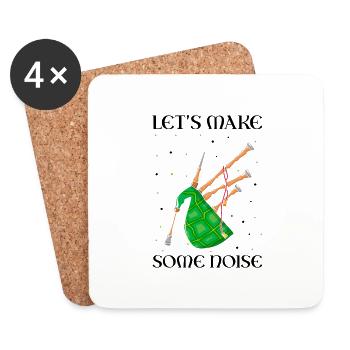 Bagpipe Quote for Scots and Bagpipe Musicians - Coasters (set of 4) - white - Front