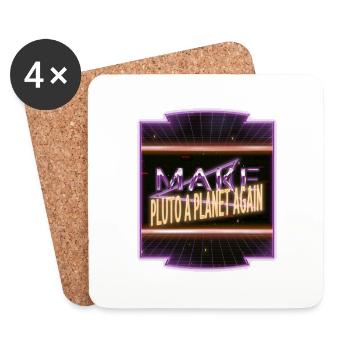 quote funny birthday present space ship astronomy - Coasters (set of 4) - white - Front