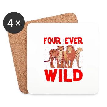 Four Ever Wild 40 - Untersetzer (4er-Set) - Weiß - Vorne