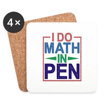 Je fais des maths au stylo 11 - Dessous de verre (lot de 4) - blanc - Devant