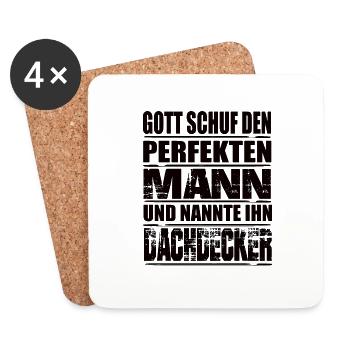 Dachdecker - Untersetzer (4er-Set) - Weiß - Vorne