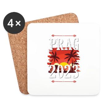 Prague 2023 - Coasters (set of 4) - white - Front