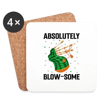 Bagpipe training and bagpipe playing - Coasters (set of 4) - white - Front