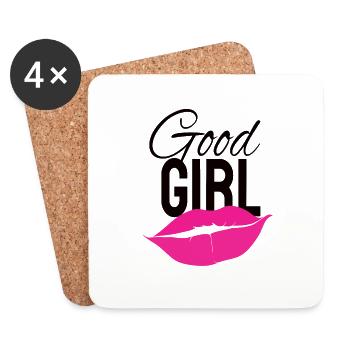 Good Girl - Coasters (set of 4) - white - Front